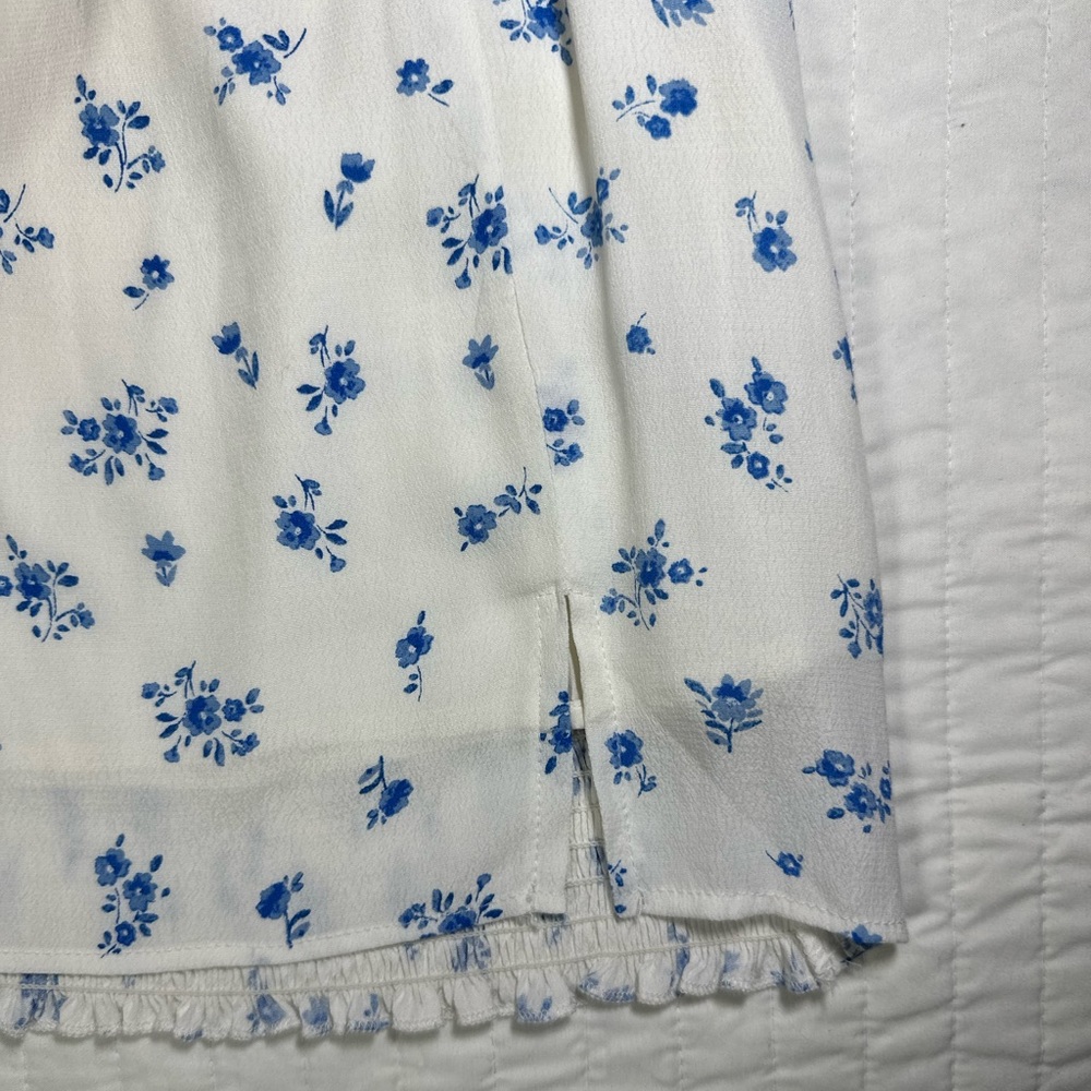 Skylar + Madison white floral smocked mini dress - Picture 7 of 11